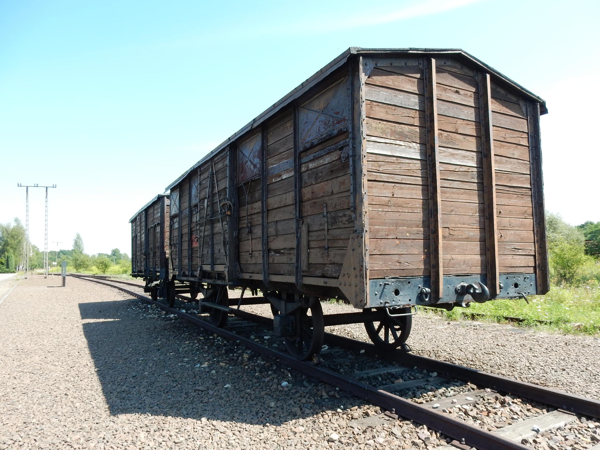 Wagon towarowy w muzeum Auschwitz-Birkenau