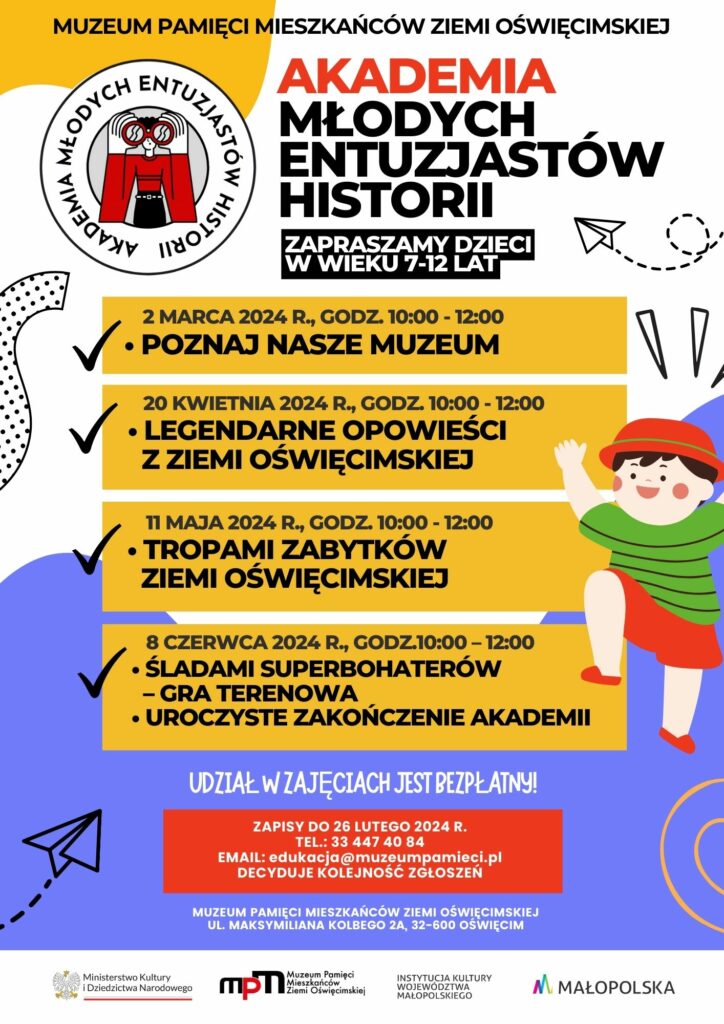 Plakat Akademia Młodych Entuzjastów Historii